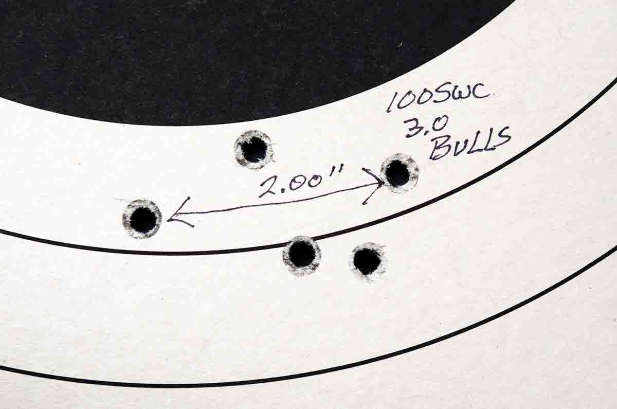 On average, groups ran around 2 inches at 25 yards with Mike shooting from a sandbag rest.